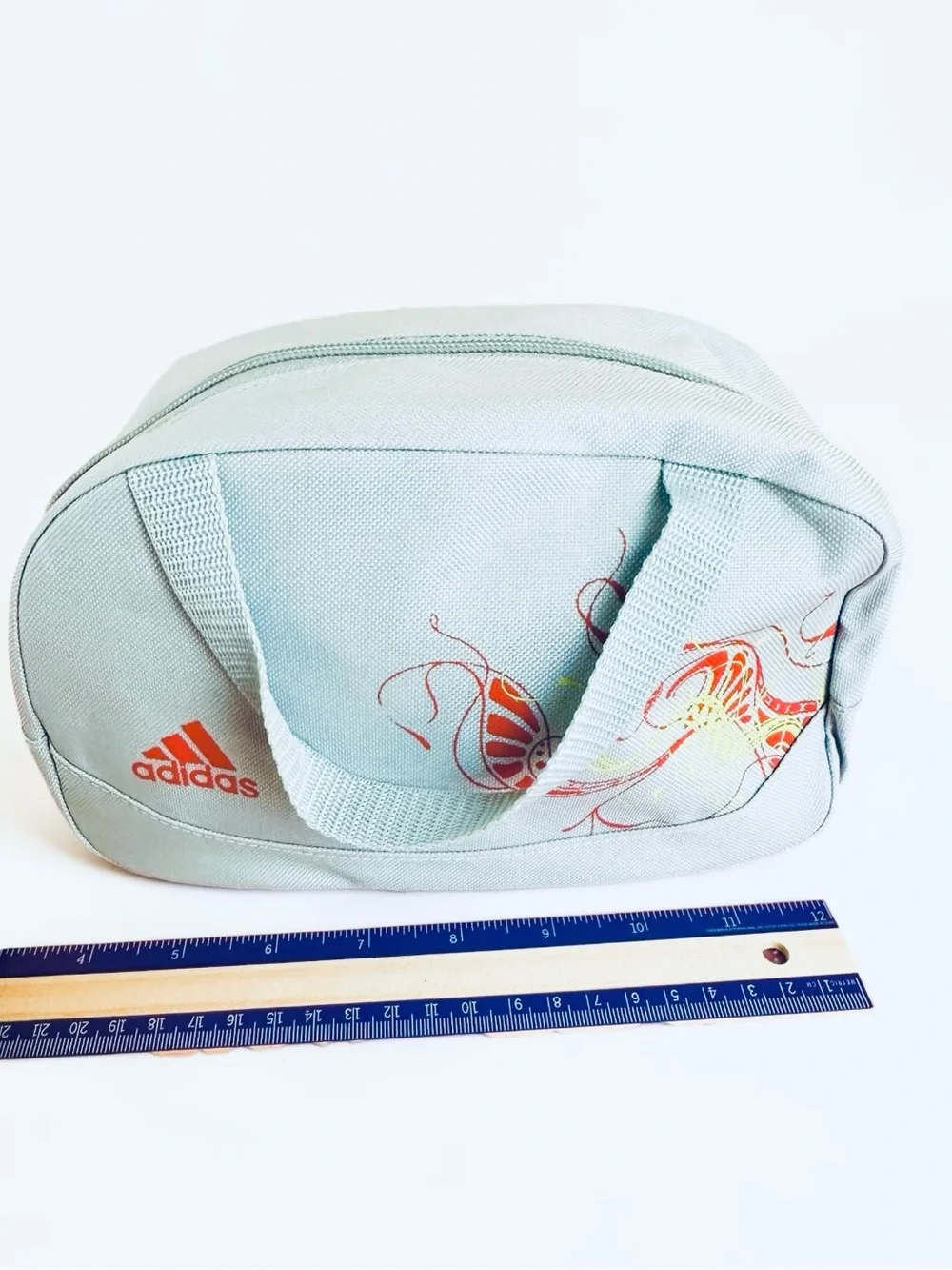 Adidas Gray Travel Toiletry Cosmetic Organizer Bag Carry Handle OS
